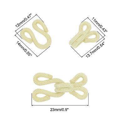 12pcs Polyester Covered Sewing Hooks and Eyes Closure for Clothing, Bra, Skirt, DIY Craft