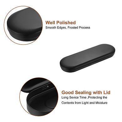 Metal Tin Box Containers, 5Pcs 6.9x2.4x0.7 Inch Rectangular Empty Hinged Tins Box