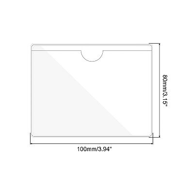 Self Adhesive Index Card Pockets, 30 Pack Plastic Label Holder with Top Open Sticky Pocket Sleeves