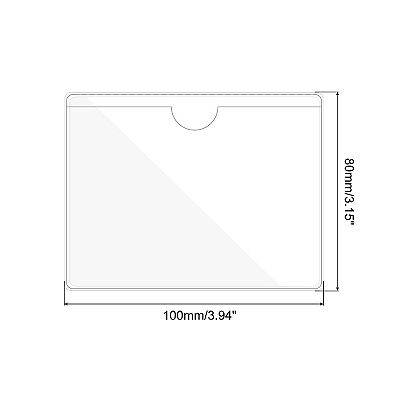 Self Adhesive Index Card Pockets, 30 Pack Plastic Label Holder with Top  Open Sticky Pocket Sleeves