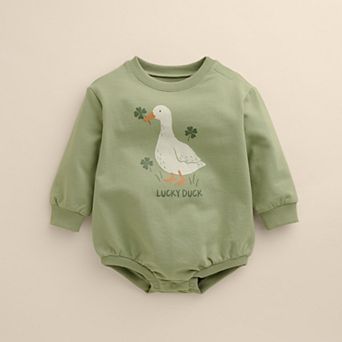 Baby Little Co. by Lauren Conrad Lucky Duck Long Sleeve Ringer Bubble Bodysuit