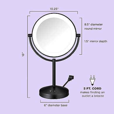 Conair Double-Sided Lighted Makeup Mirror