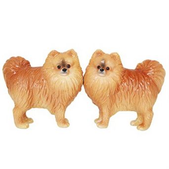 Pacific Trading Pomeranian Dogs Ceramic Magnetic Salt and Pepper Shaker Set