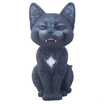 Teehee Themed Decorative Figurine Statue - Black Laughing Kitty Cat