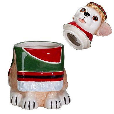 Festival Loving Chihuahua Wearing a Traditional Mexican Poncho Ceramic Cookie Jar
