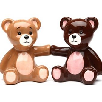 Teddy Bears Magnetic Ceremic Salt and Pepper Shakers