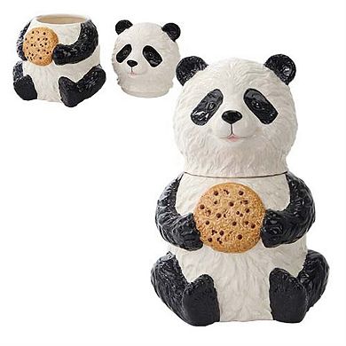 Panda Bear Cookie Jar Ceramic Cute Kitchen Accessory