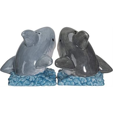 Shark Jaws King of the Ocean Ceramic Salt and Pepper Shakers Set
