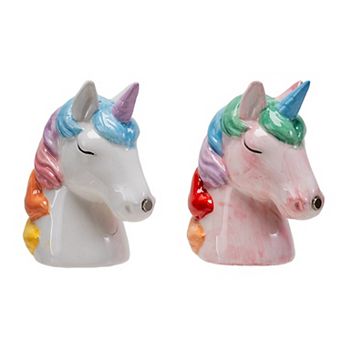 Unicorn Magnetic Ceramic Salt and Pepper Shaker Set