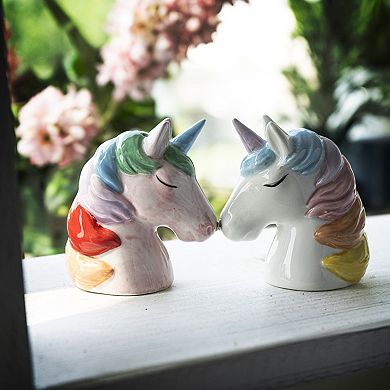 Unicorn Magnetic Ceramic Salt and Pepper Shaker Set