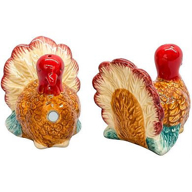 Turkey Magnetic Ceramic Salt & Pepper Shakers