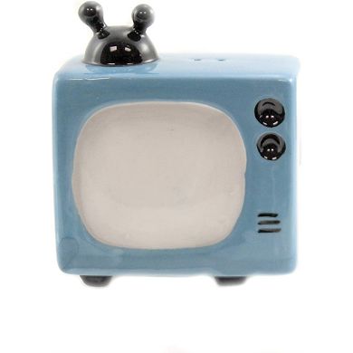 Retro Televisions TV Ceramic Magnetic Salt and Pepper Shakers