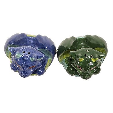 Pacific Trading Dragon Hatchling Magnetic Salt and Pepper Shaker Set 3.5 Inch Multicolor