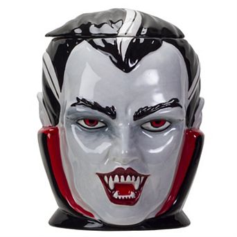 Vampire Ceramic Halloween Cookie Jar 8 Inch