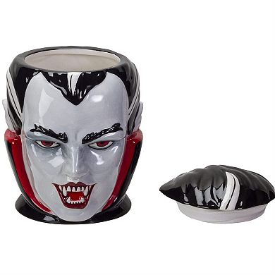 Vampire Ceramic Halloween Cookie Jar 8 Inch