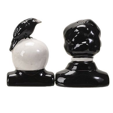 Edgar Allen Poe Magnetic Salt and Pepper Shaker Set 3 Inch