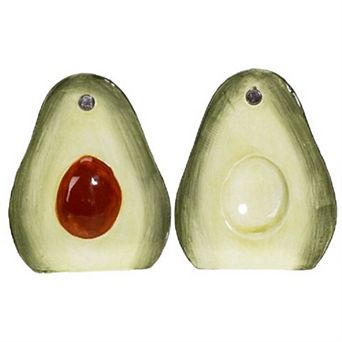 Avocado Ceramic Magnetic Salt and Pepper Shakers Set