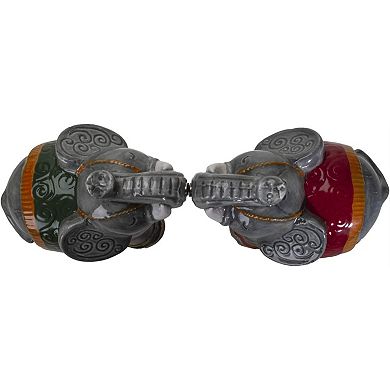 Raja Elephants Ceramic Magnetic Salt and Pepper Shakers Set