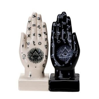 Pacific Giftware Mystic Visionary Fortune Teller Magnetic Ceramic Salt and Pepper Shakers