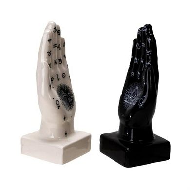 Pacific Giftware Mystic Visionary Fortune Teller Magnetic Ceramic Salt and Pepper Shakers