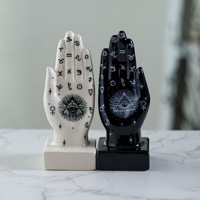 Pacific Giftware Mystic Visionary Fortune Teller Magnetic Ceramic Salt and Pepper Shakers