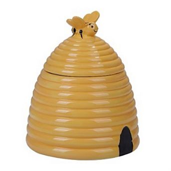 Honeybee Beehive Ceramic Cookie Storage Jar