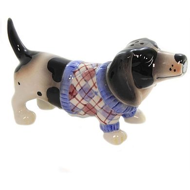 Nothing But a Hound Dog Ceramic Magnetic Salt and Pepper Shaker Set
