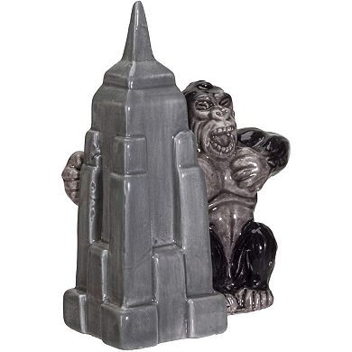 NY Empire State Building with Giant King Kong Monster Ceramic Salt and Pepper Shakers Set