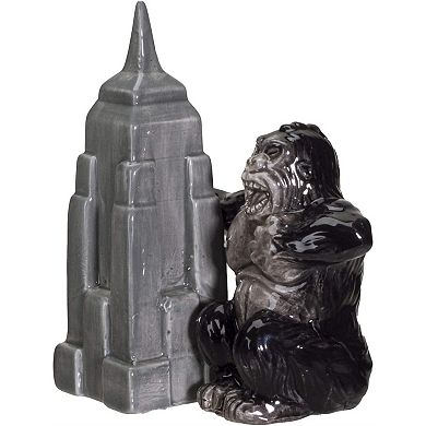 NY Empire State Building with Giant King Kong Monster Ceramic Salt and Pepper Shakers Set