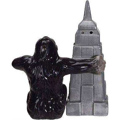 NY Empire State Building with Giant King Kong Monster Ceramic Salt and Pepper Shakers Set