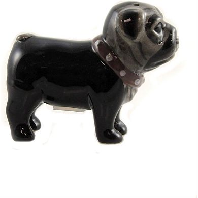 Puppy Little Love Pugs Ceramic Magnetic Salt and Pepper Shakers