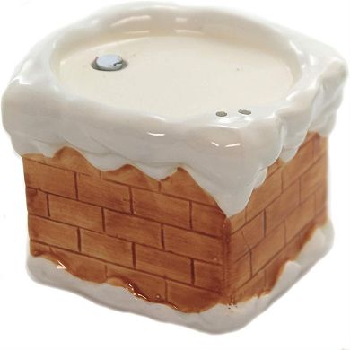 Santa On Chimney Ceramic Magnetic Salt and Pepper Shakers