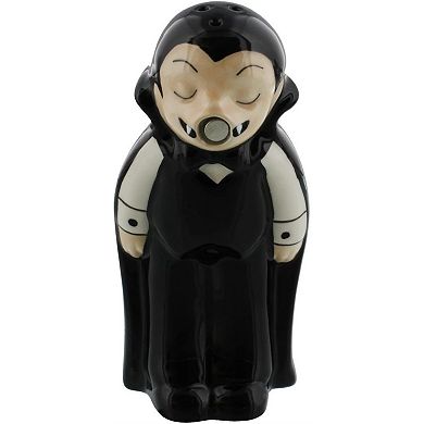 2-Piece Vampire Love at First Bite Set of Kissing Salt and Pepper Shakers, 4-Inch, Black