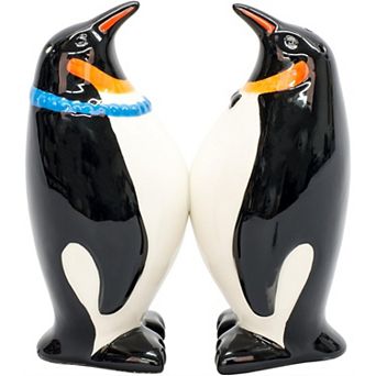 South Pole Pride Penguins Ceramic Magnetic Salt and Pepper Shaker Set