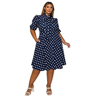 Plus Size Breken Pocket Flare Dress