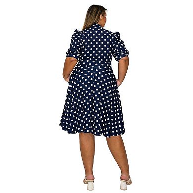 Plus Size Breken Pocket Flare Dress
