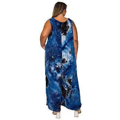 Plus Size Pax Tie Dye Pocket Jumpsuit