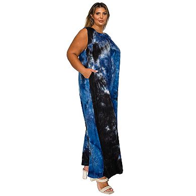 Plus Size Pax Tie Dye Pocket Jumpsuit