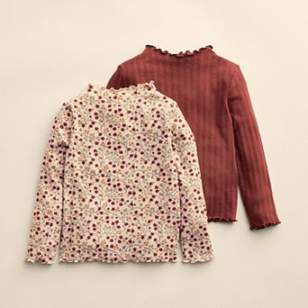 Girls 4-12 Little Co. by Lauren Conrad 2-Pack Mockneck Top Set