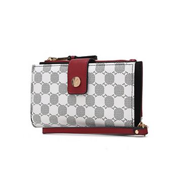 MKF Collection Solene Circular Print Faux leather Wristlet Wallet