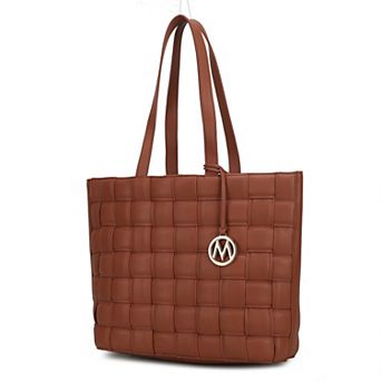 MKF Collection Rowan Woven Faux Leather Tote Bag