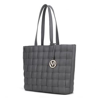 MKF Collection Rowan Woven Faux Leather Tote Bag
