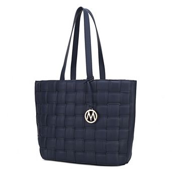 MKF Collection Rowan Woven Faux Leather Tote Bag