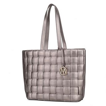 MKF Collection Rowan Woven Faux Leather Tote Bag