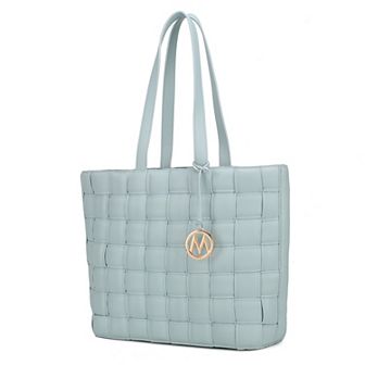 MKF Collection Rowan Woven Faux Leather Tote Bag
