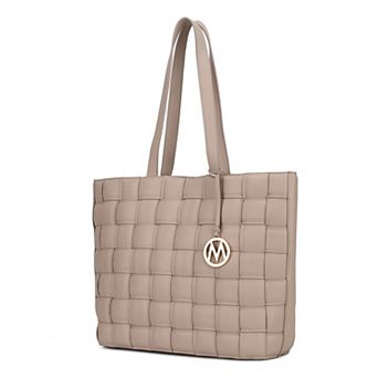 MKF Collection Rowan Woven Faux Leather Tote Bag