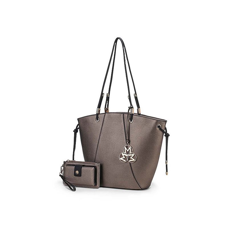 MKF Collection Liv Tote & Wallet 2-pc. Set, Silver
