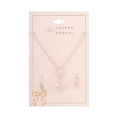 LC Lauren Conrad Silver Tone Travel Whimsy Charm Necklace