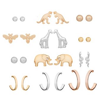 LC Lauren Conrad 12-Pair Whimsy Critters Nickel Free Earring Set