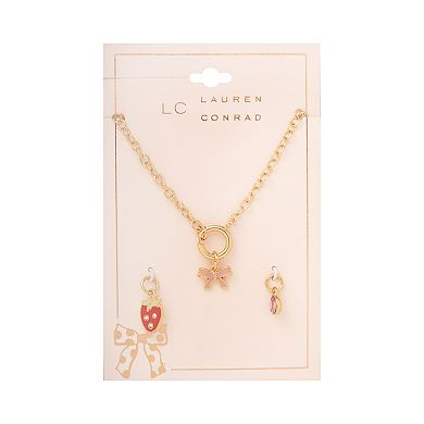 LC Lauren Conrad Gold Tone Strawberry Charm Necklace
